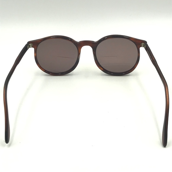 VINTAGE ROUND BROWN OVERSIZED SUNGLASSES FRAMES - Picture 3 of 4